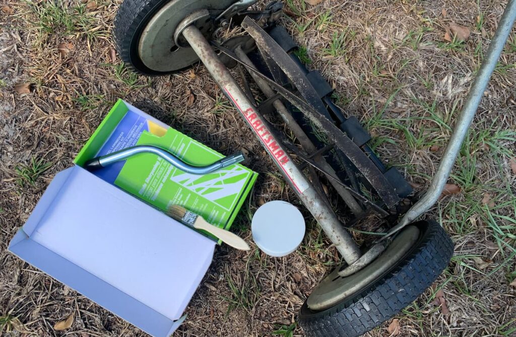 My push reel mower blade sharpening kit helps me keep my trusty Craftsman manual mower in top condition. 