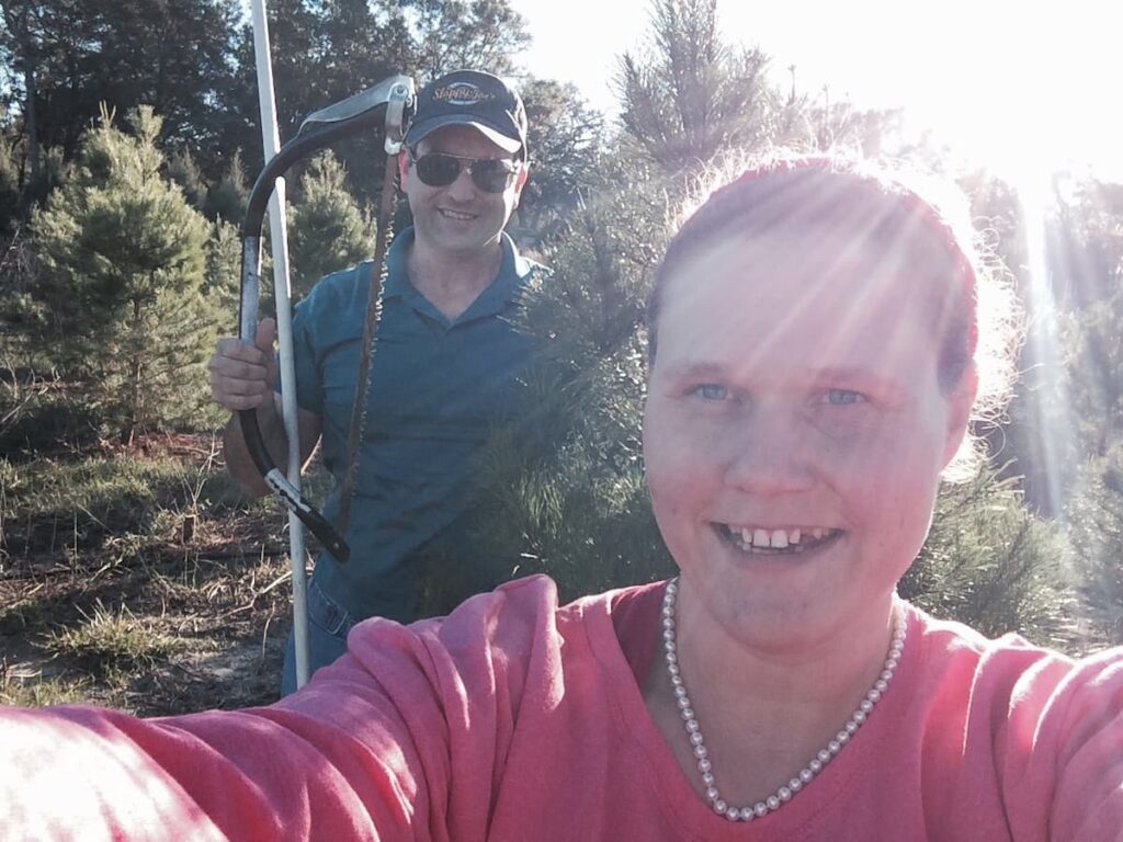 My wife and I are at a Florida Christmas tree farm where you can cut your own holiday trees!